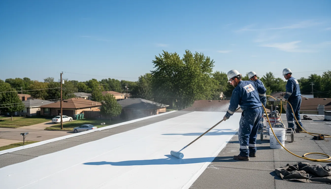 Commercial roof coating in Caspian, MI near me